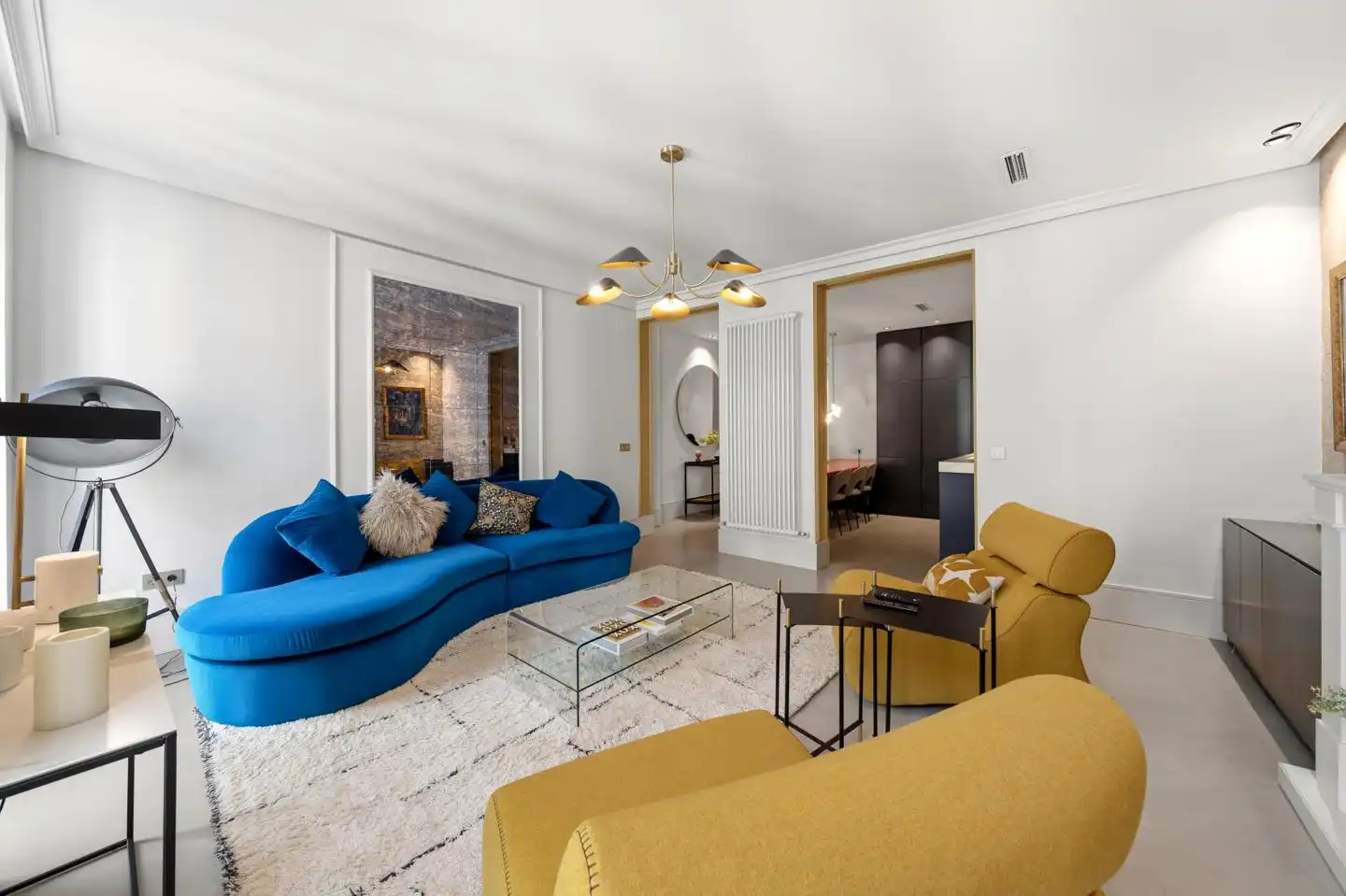 Wohnzimmer von Wohnung zur Miete in Madrid mit Klimaanlage, Heizung und Möbliert