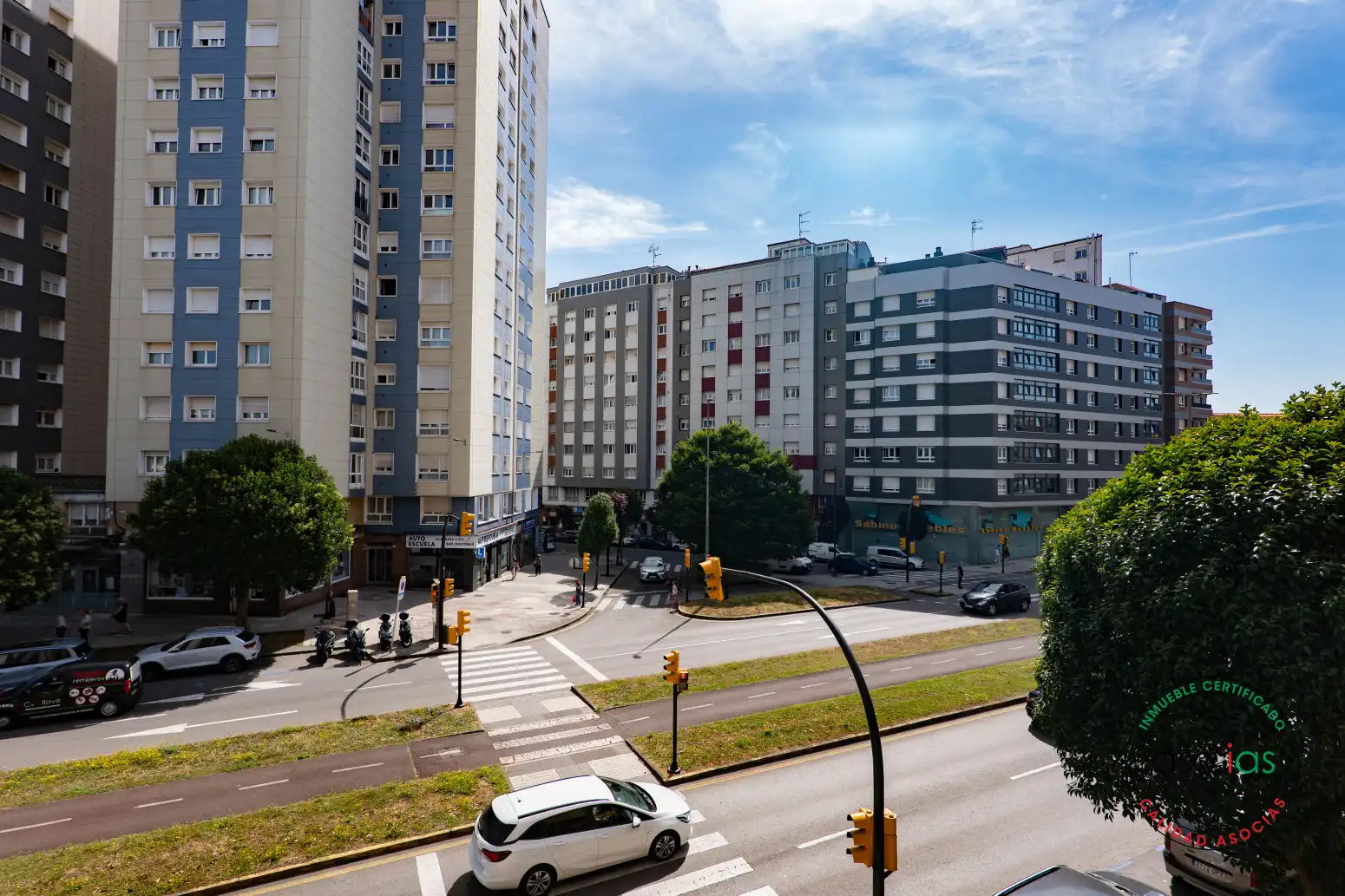 Exterior view of Flat for sale in Gijón   with Heating, Parquet flooring and Furnished