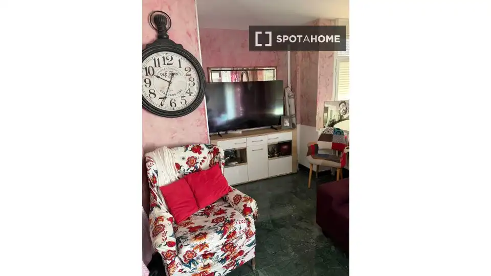 Living room of Flat for share in Leganés  with Air Conditioner, Heating and Furnished