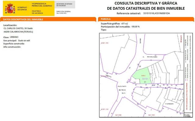 Terreno residencial en Venta en Calamocha