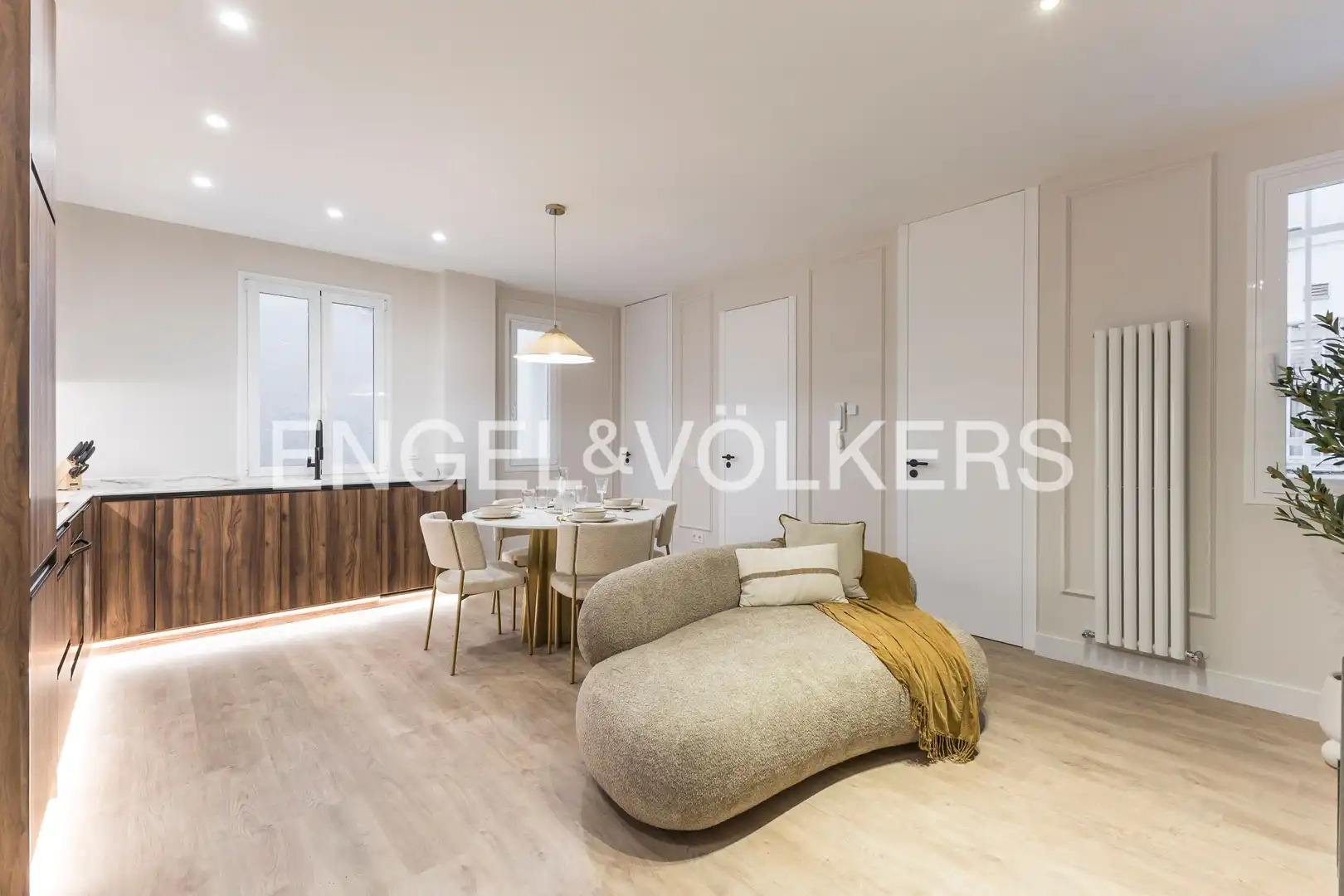 Living room of Flat for rent in Madrid  with Air Conditioner, Heating and Furnished