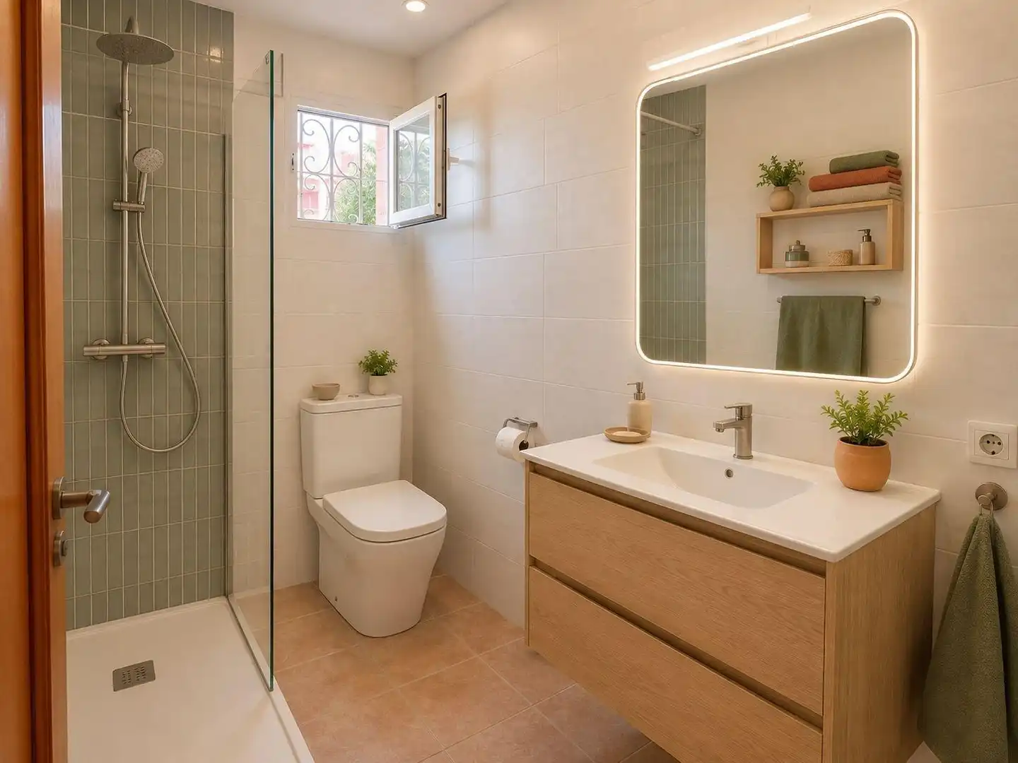 Baño de Apartamento en venta en Fuengirola con Aire acondicionado, Terraza y Amueblado