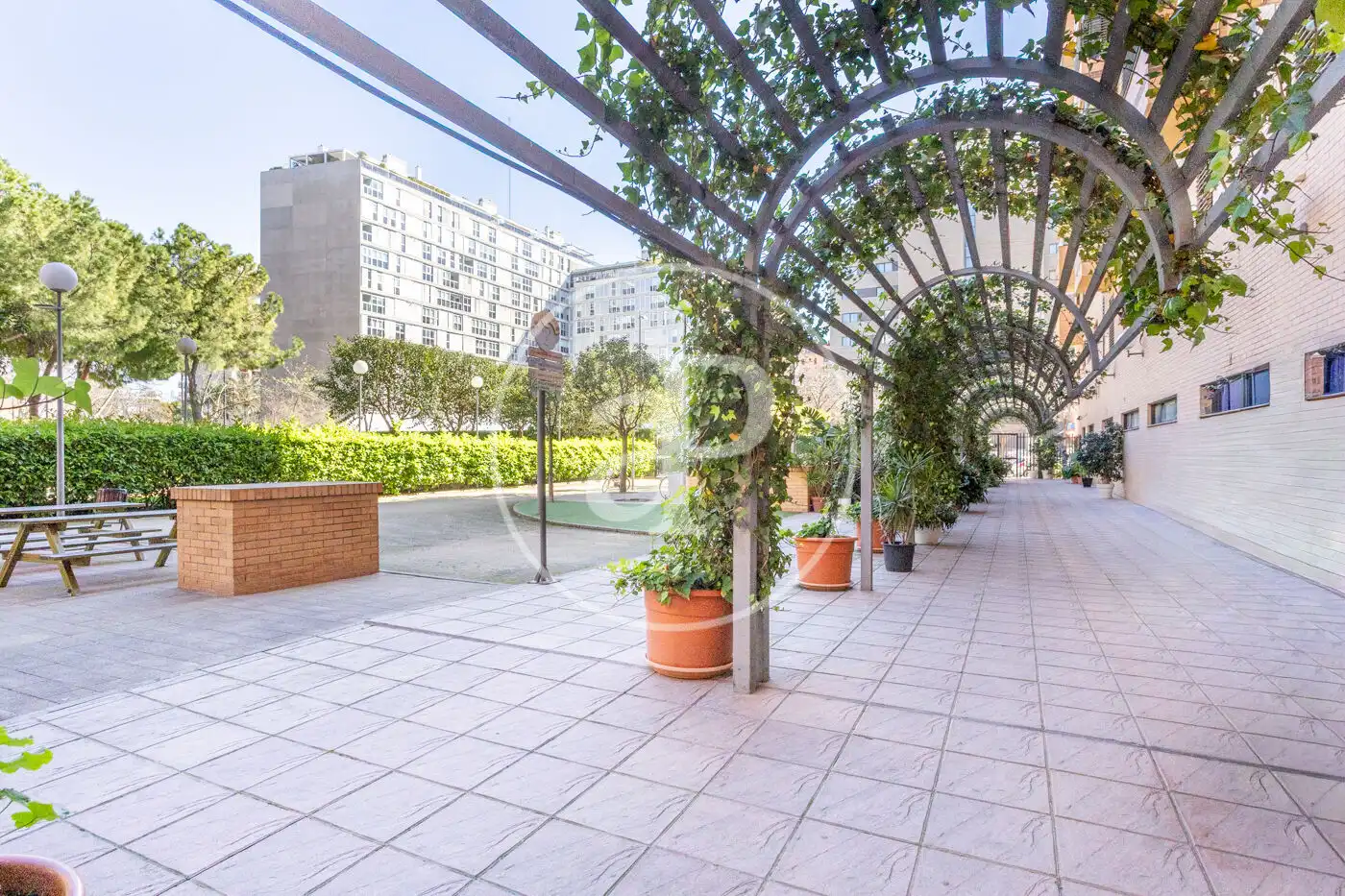 Terrasse von Wohnung zur Miete in Valencia mit Klimaanlage, Heizung und Privatgarten