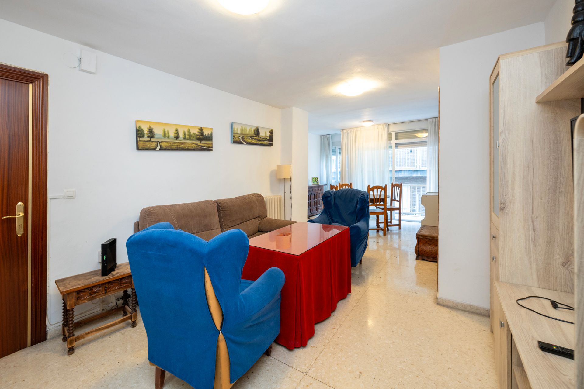 Living room of Flat for sale in  Granada Capital  with Heating, Terrace and Balcony