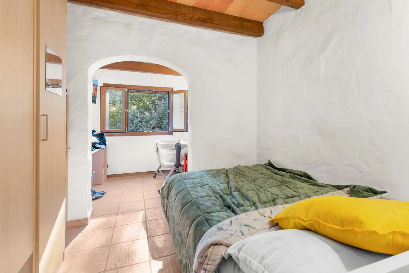 Schlafzimmer von Country house zum Verkauf in Calvià mit Klimaanlage, Heizung und Terrasse