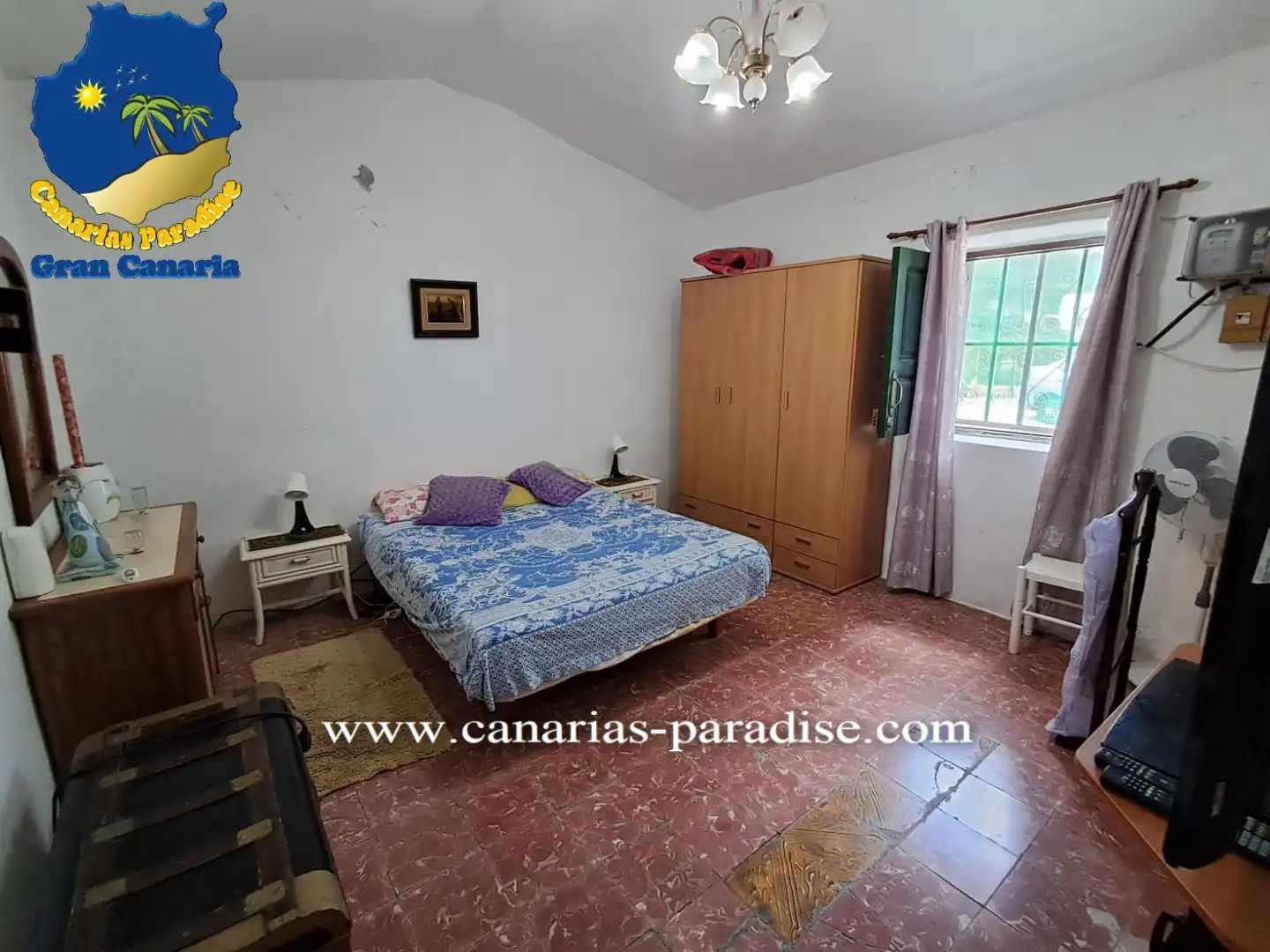 Schlafzimmer von Einfamilien-Reihenhaus zum Verkauf in La Aldea de San Nicolás  mit Klimaanlage