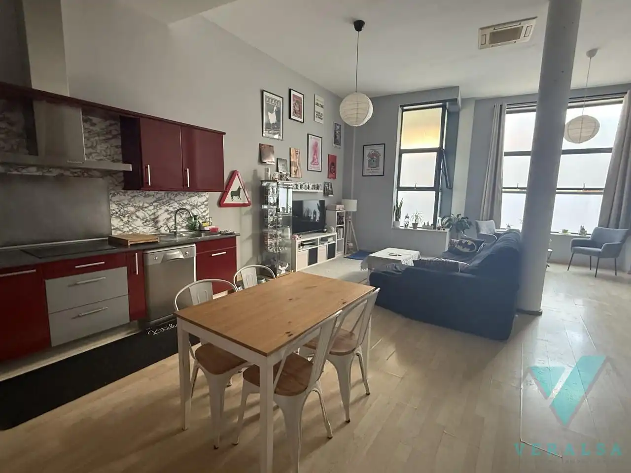 Sala de estar de Loft en venta en San Sebastián de los Reyes con Aire acondicionado