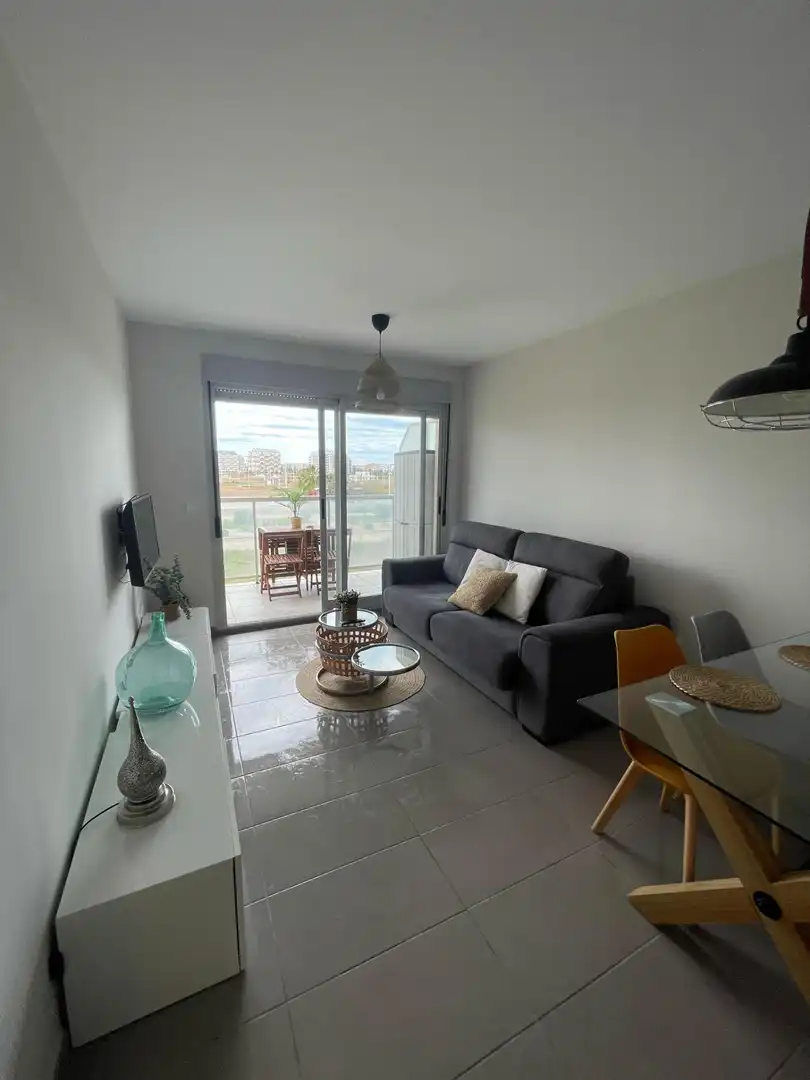 Sala de estar de Piso de alquiler en Moncofa con Jardín privado, Terraza y Amueblado