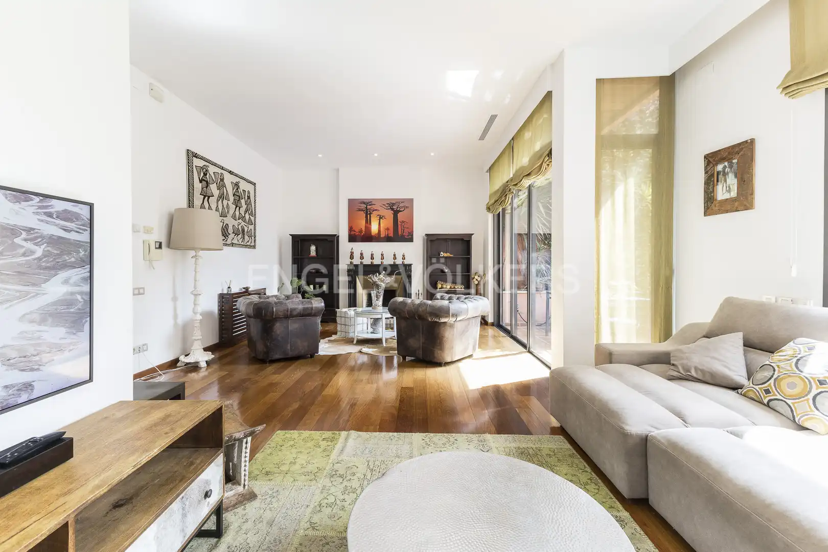 Living room of Houses for rent in Barcelona  with Air Conditioner, Heating and Private garden