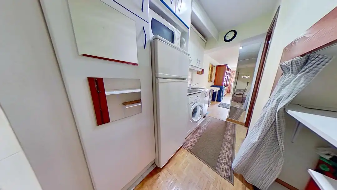 Kitchen of Flat for rent in Madrid  with Heating, Private garden and Swimming Pool