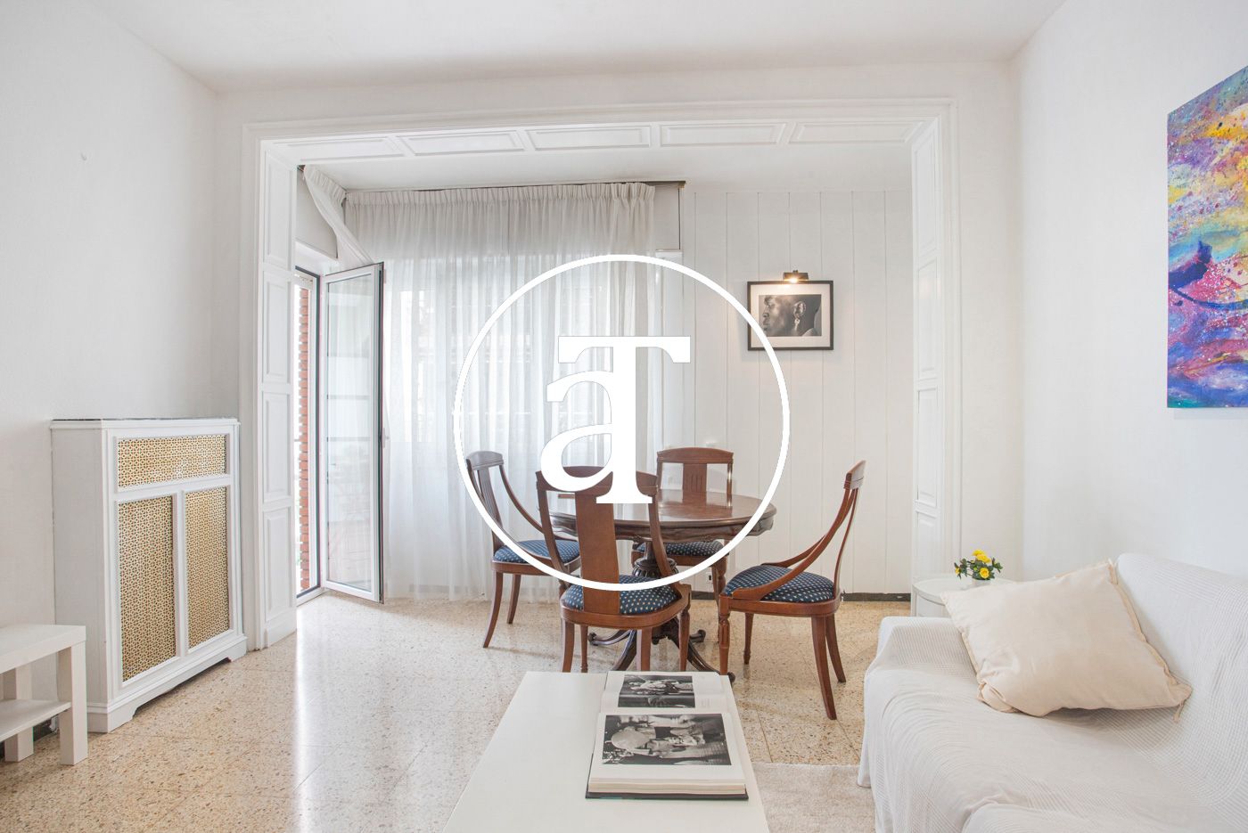 Dining room of Flat to rent in  Barcelona Capital  with Heating, Furnished and Oven