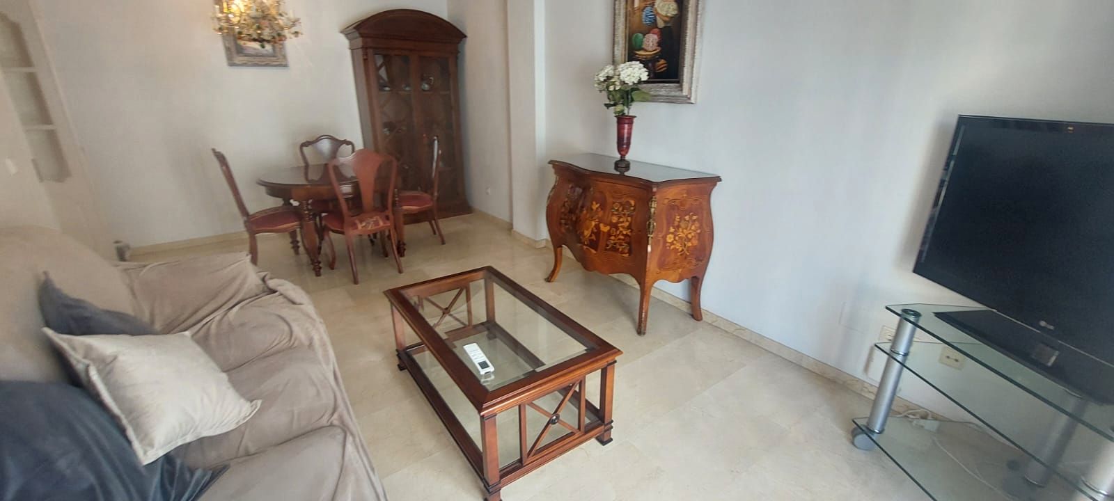 Sala d'estar de Pis de lloguer en Málaga Capital amb Aire condicionat, Calefacció i Moblat