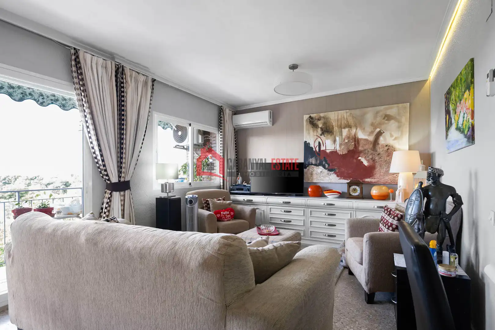 Sala de estar de Apartamento en venta en Valencia con Aire acondicionado, Terraza y Amueblado