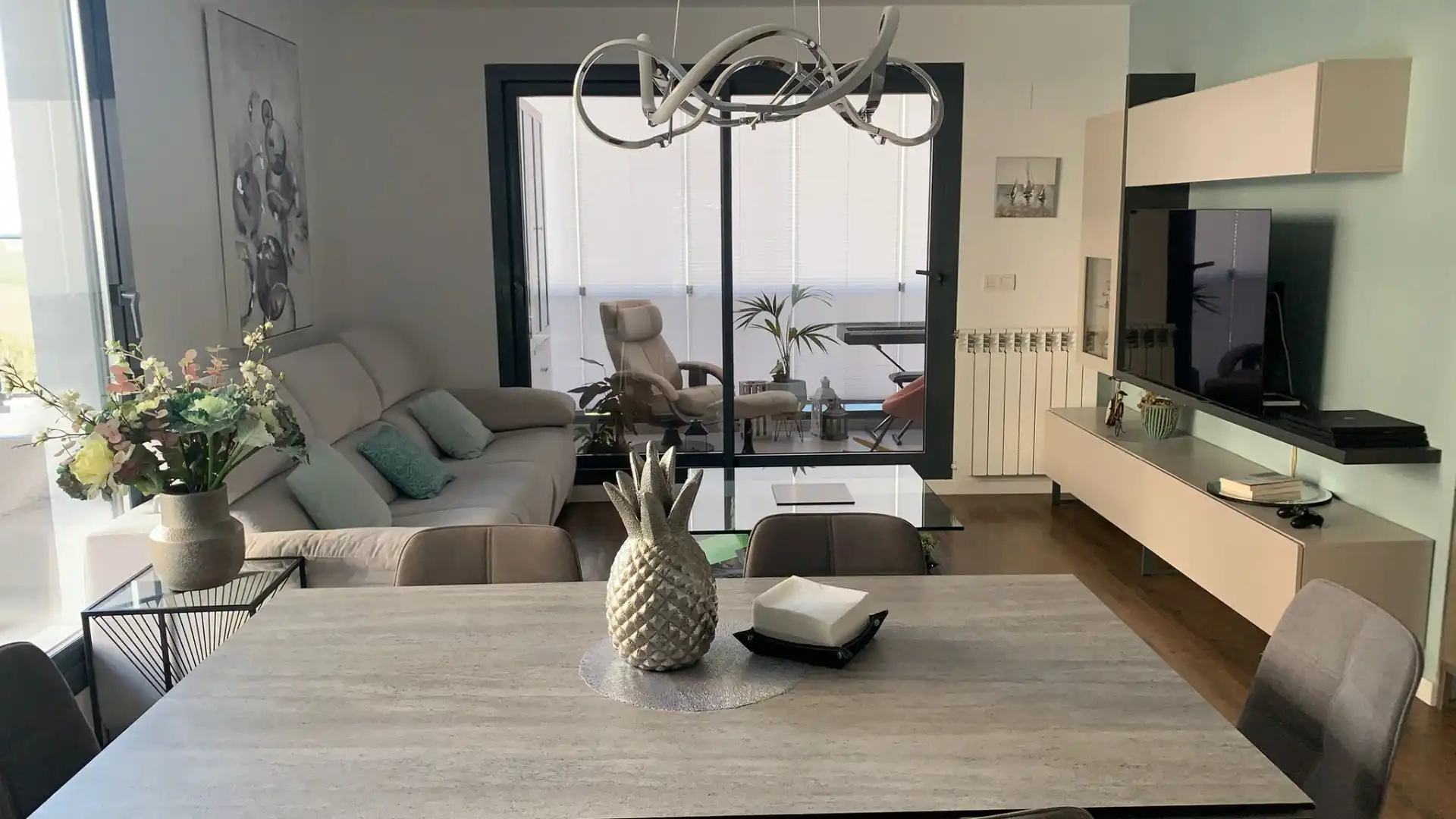 Sala de estar de Ático en venta en Valencia con Aire acondicionado, Calefacción y Jardín privado