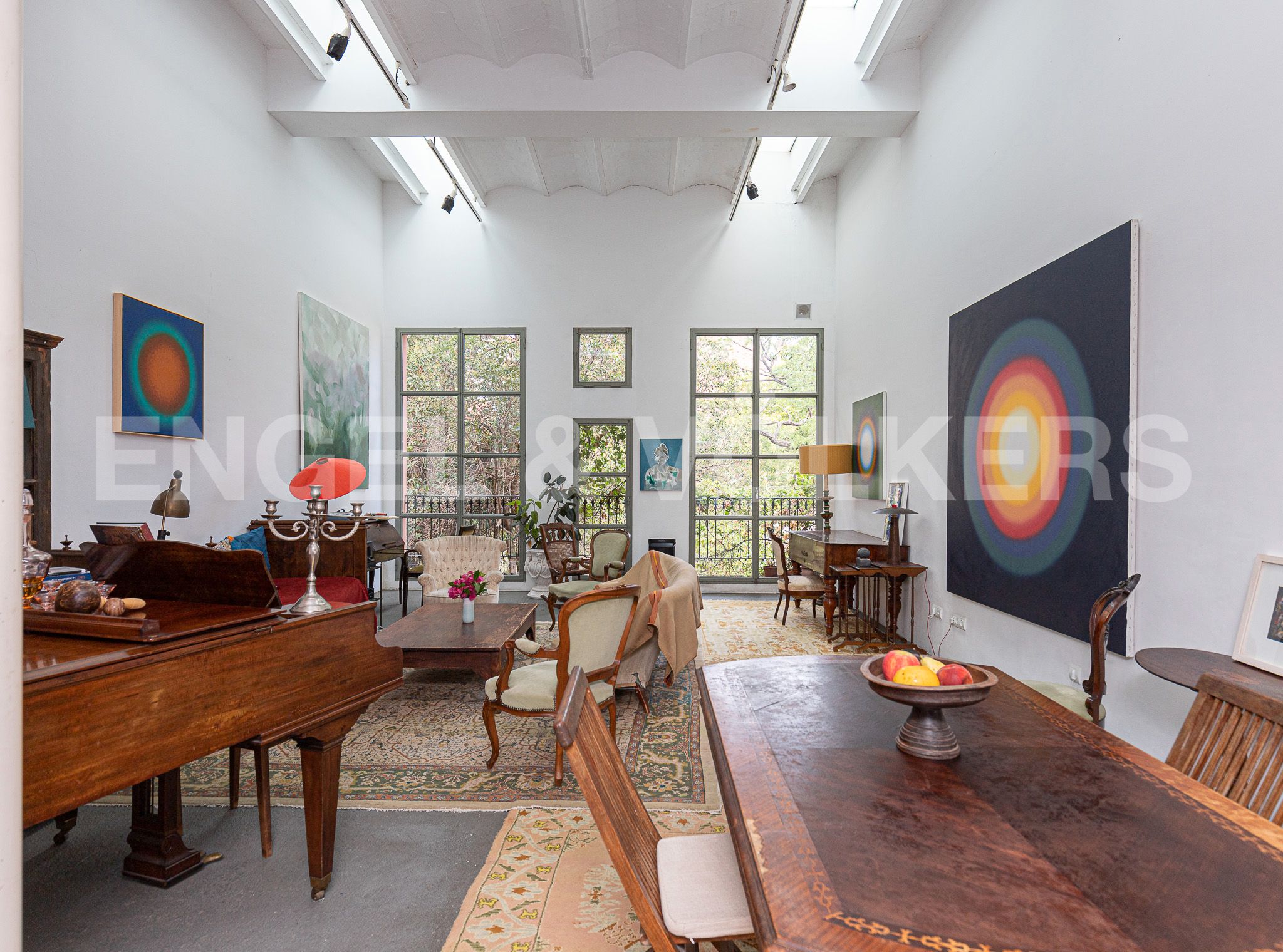 Living room of House or chalet for sale in  Barcelona Capital  with Heating, Private garden and Parquet flooring