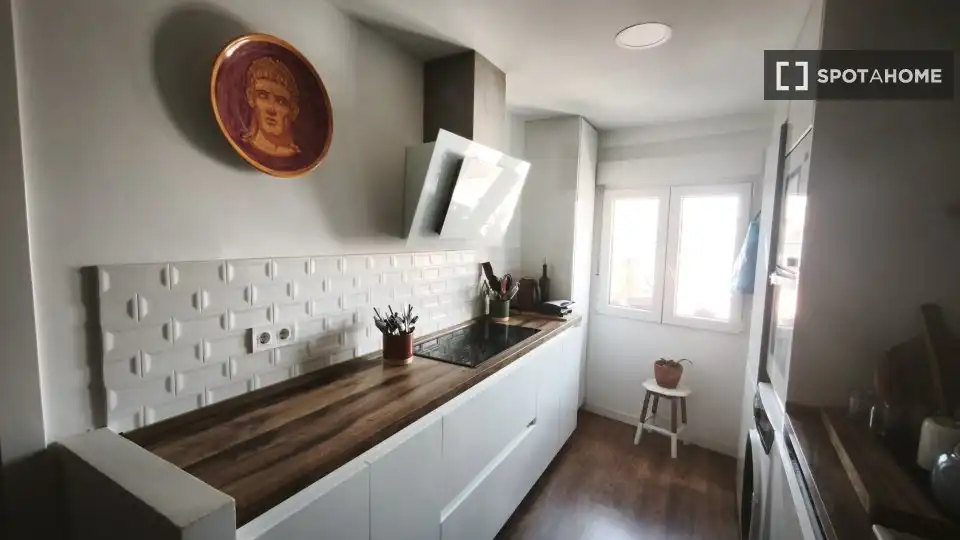 Cocina de Piso de alquiler en Madrid con Aire acondicionado, Calefacción y Amueblado