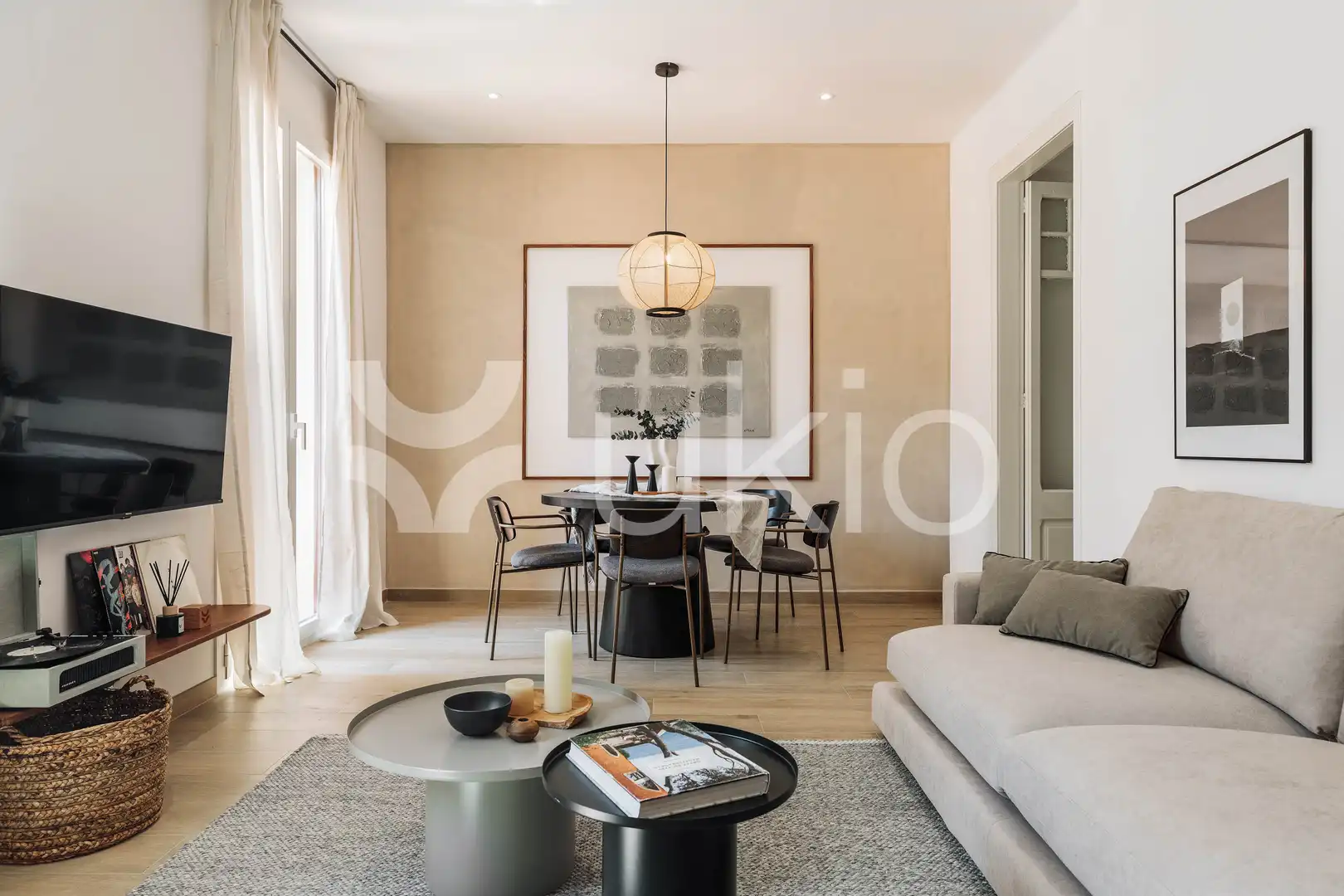 Living room of Apartments for rent in Barcelona  with Air Conditioner, Heating and Terrace