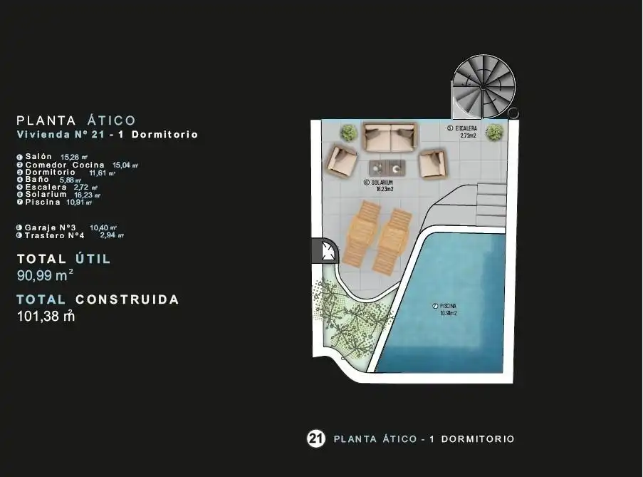 Penthouse mit Pool zum Verkauf in Centro, imagen 14