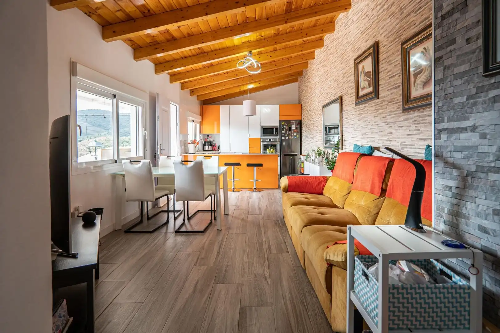 Sala de estar de Finca rústica en venta en Macharaviaya con Terraza