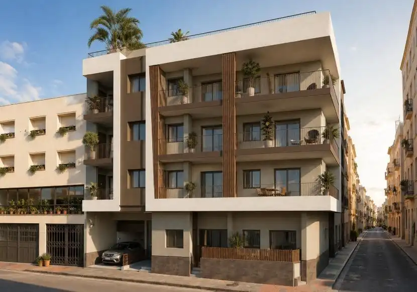 Vista exterior de Apartamento en venta en Santa Pola con Calefacción, Jardín privado y Terraza