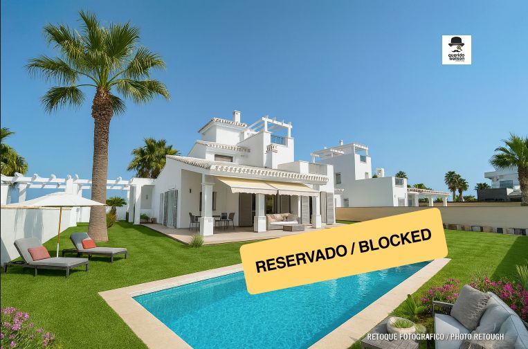Vista exterior de Casa o xalet en venda en La Manga del Mar Menor amb Calefacció, Jardí privat i Traster
