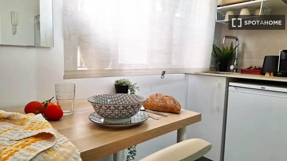 Kitchen of Study for share in Sevilla  with Air Conditioner, Heating and Terrace