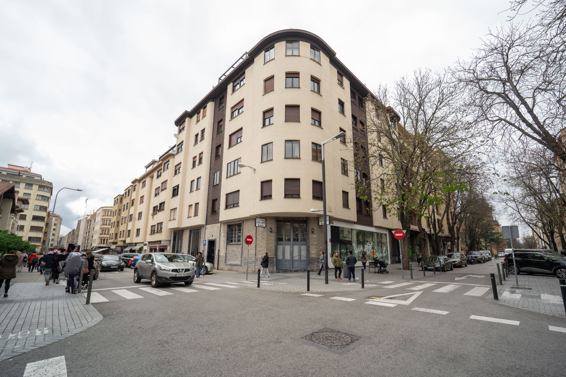 Exterior view of Flat for sale in  Pamplona / Iruña  with Heating, Terrace and Furnished