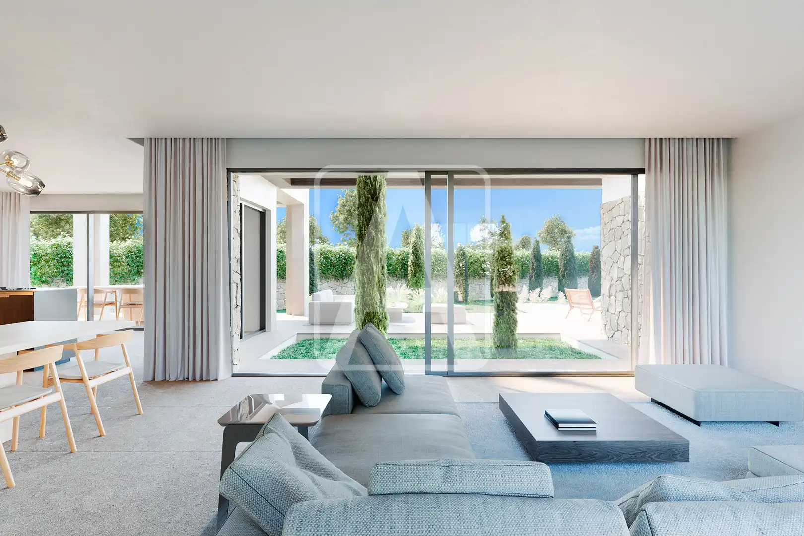 Sala d'estar de Casa o xalet en venda en Jávea / Xàbia amb Aire condicionat, Calefacció i Jardí privat