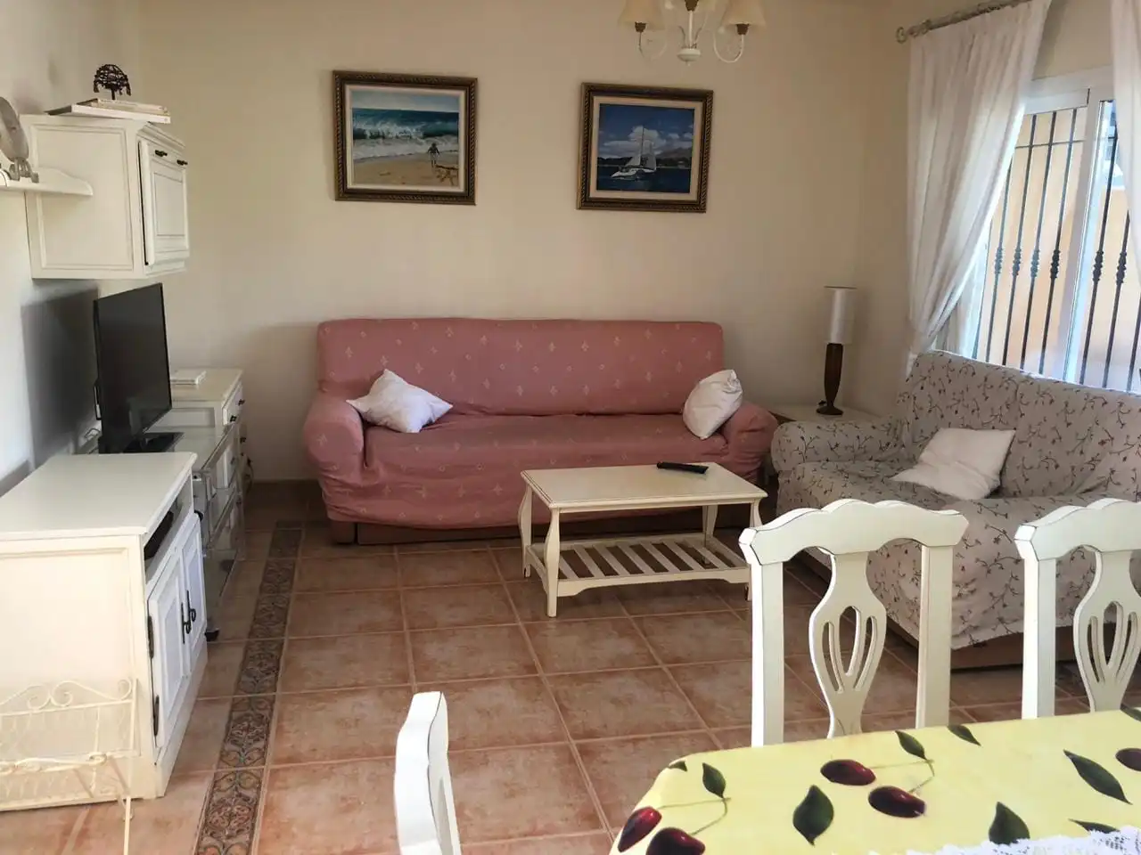 Sala d'estar de Casa o xalet de lloguer en Mijas amb Aire condicionat, Terrassa i Moblat