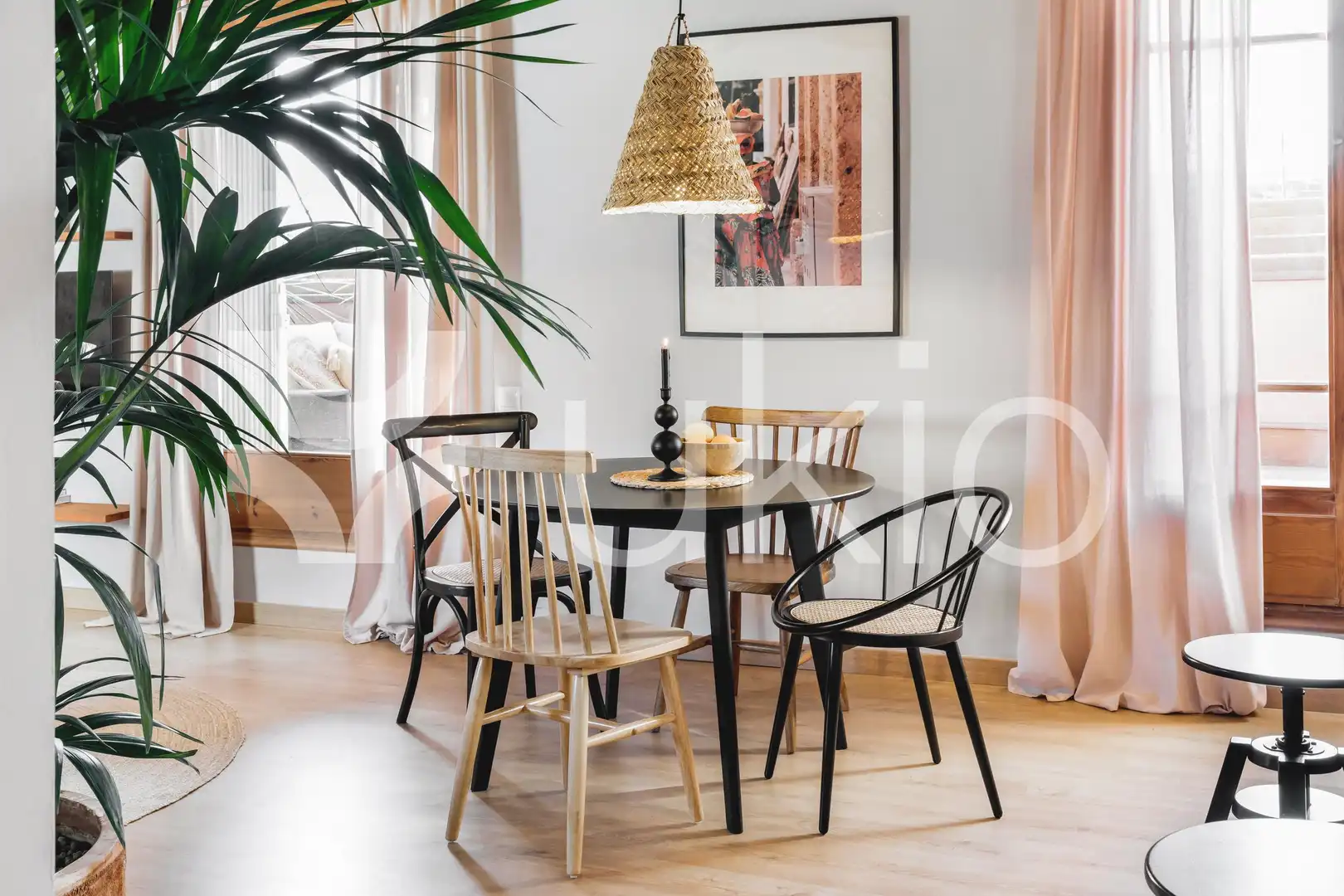 Dining room of Attic for rent in Barcelona  with Air Conditioner, Heating and Terrace