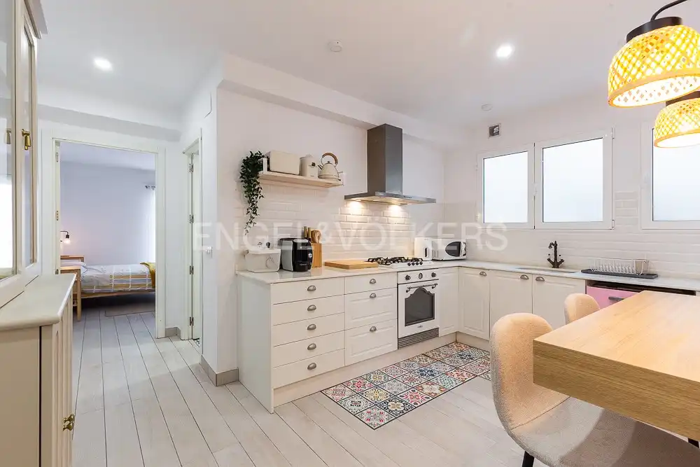 Cocina de Piso de alquiler en Valencia con Aire acondicionado, Calefacción y Amueblado