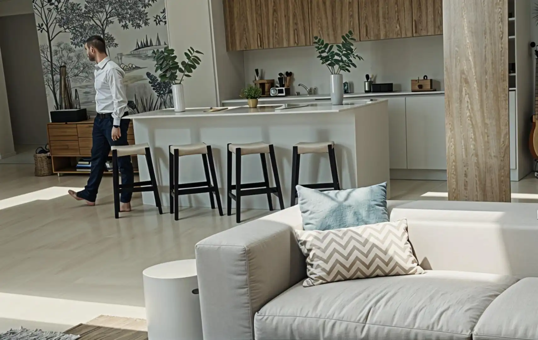 Sala de estar de Apartamento en venta en Marbella con Aire acondicionado, Calefacción y Jardín privado