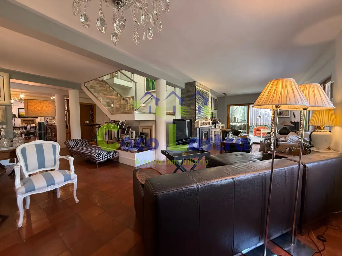 Living room of Houses for sale in Monterrubio de Armuña  with Air Conditioner, Heating and Private garden