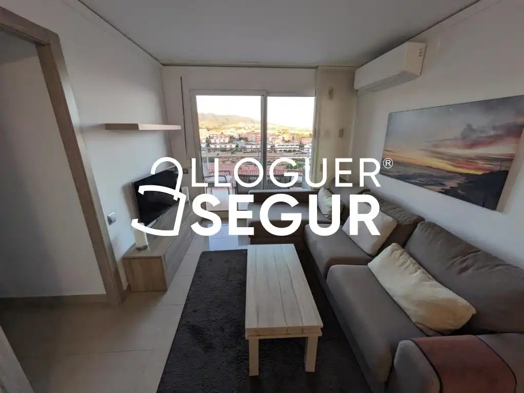 Wohnzimmer von Wohnung zur Miete in Montgat mit Klimaanlage, Heizung und Terrasse
