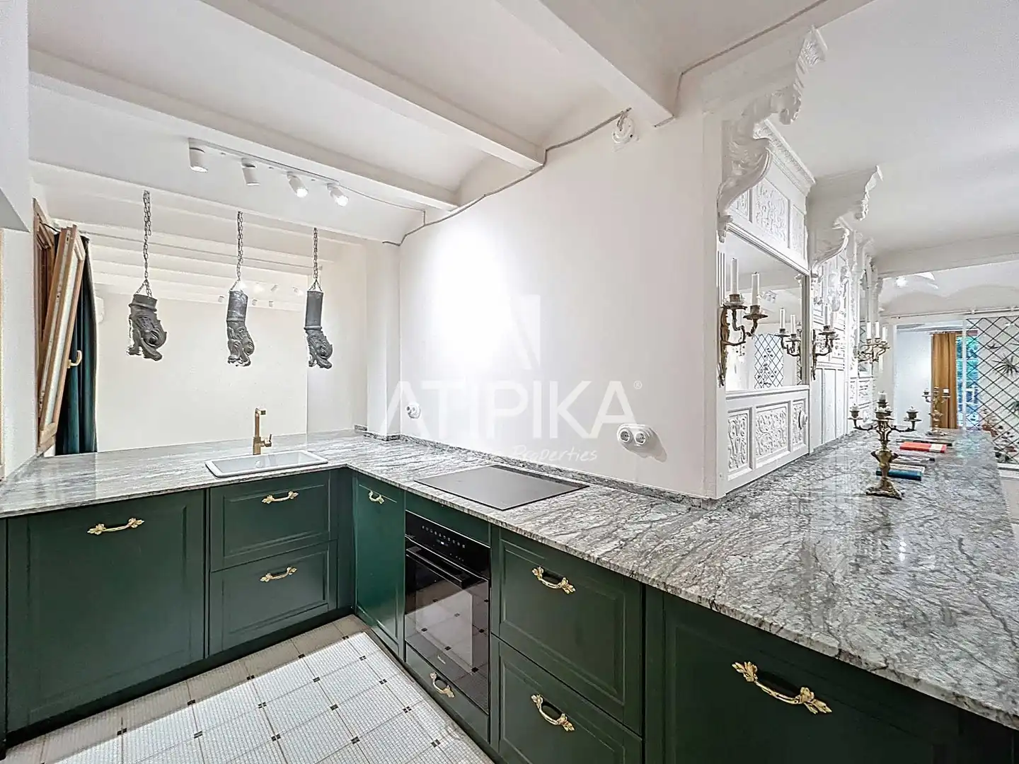 Kitchen of Duplexes for rent in Barcelona  with Air Conditioner, Terrace and Furnished