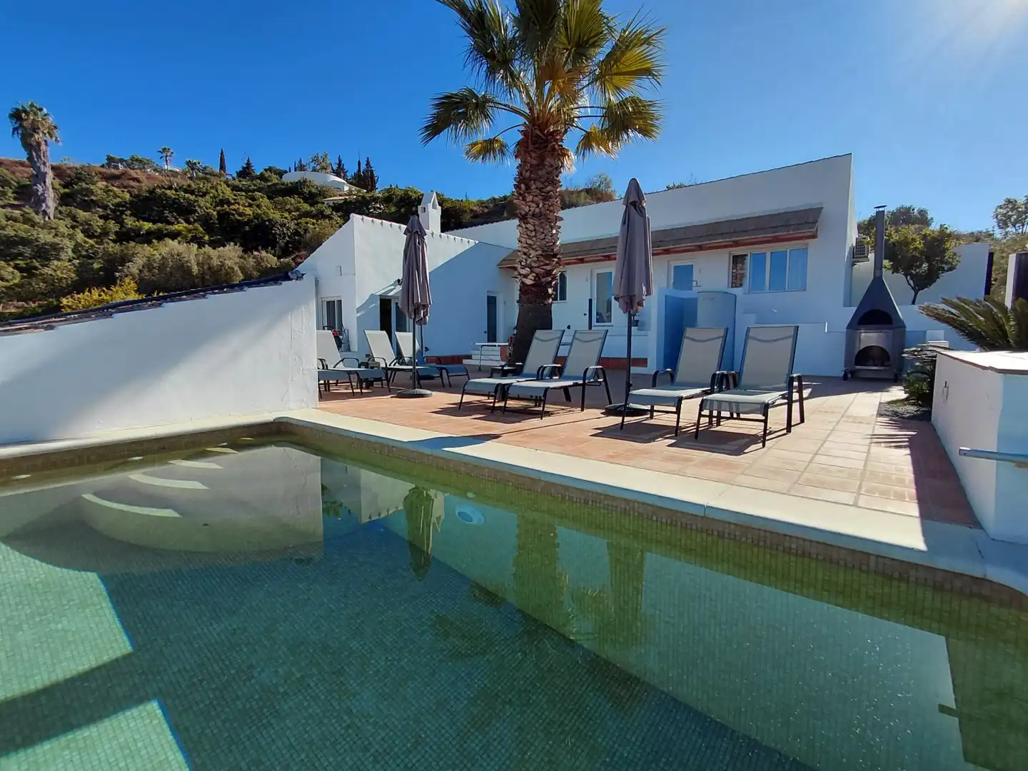 Piscina de Finca rústica en venta en Cómpeta con Aire acondicionado, Terraza y Trastero