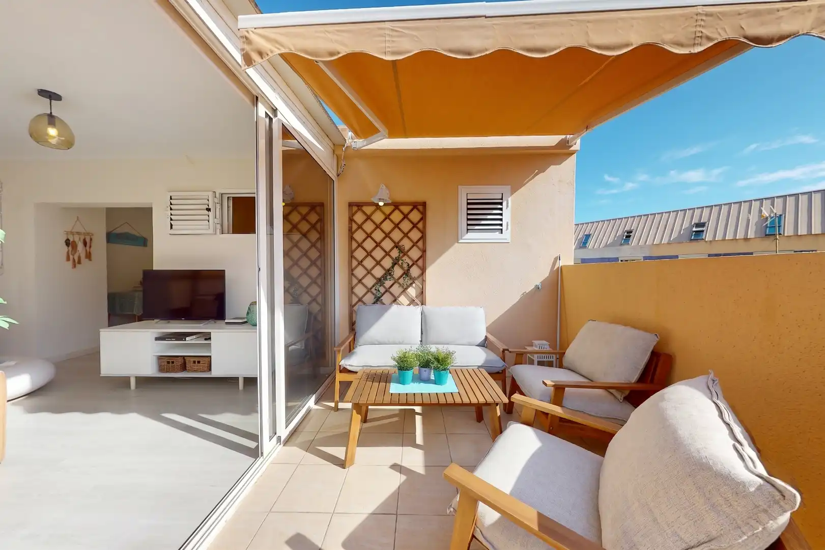 Terraza de Ático de alquiler en Las Palmas de Gran Canaria con Calefacción, Terraza y Amueblado