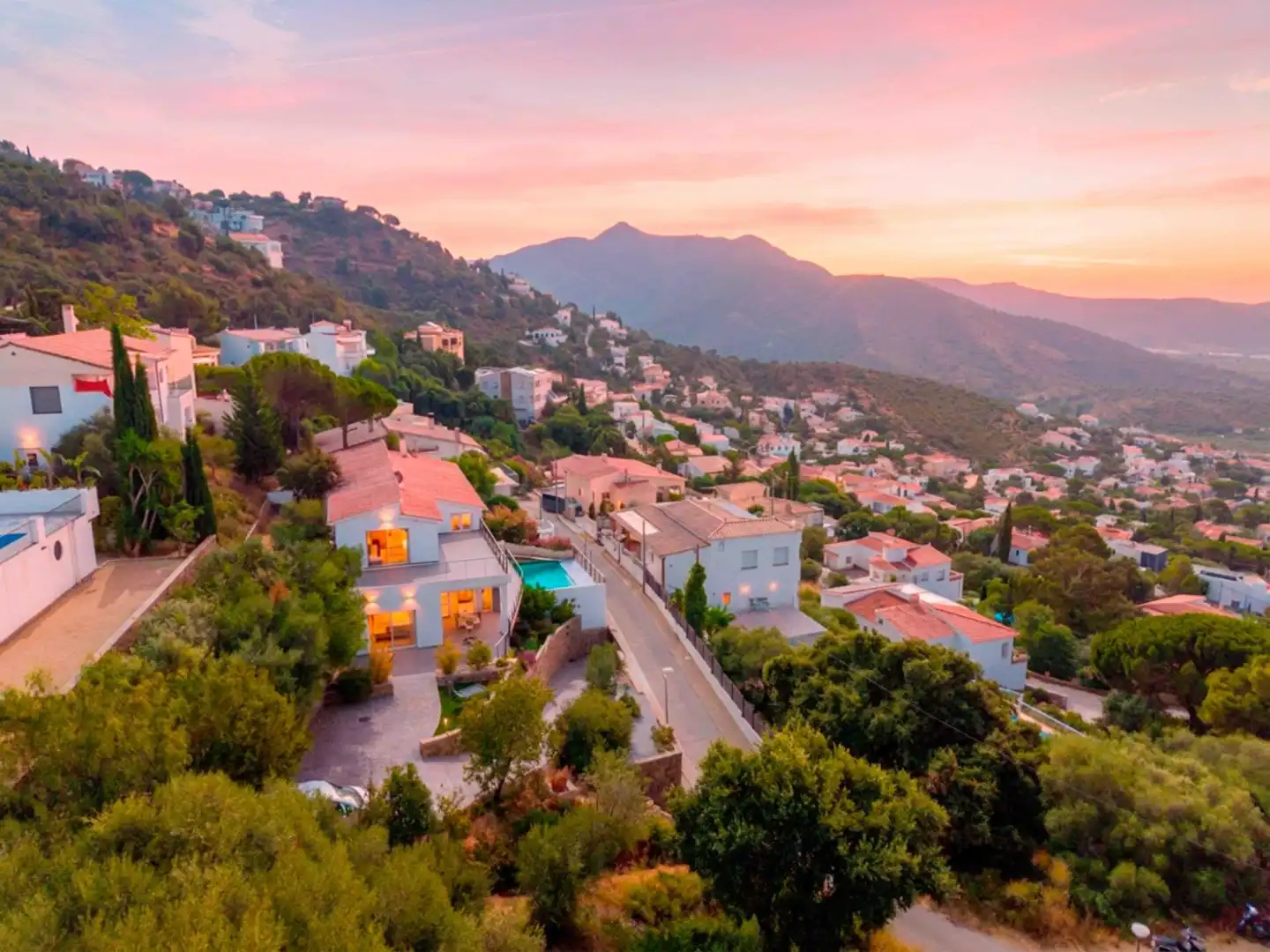 Exterior view of Houses for sale in Roses  with Terrace and Swimming Pool