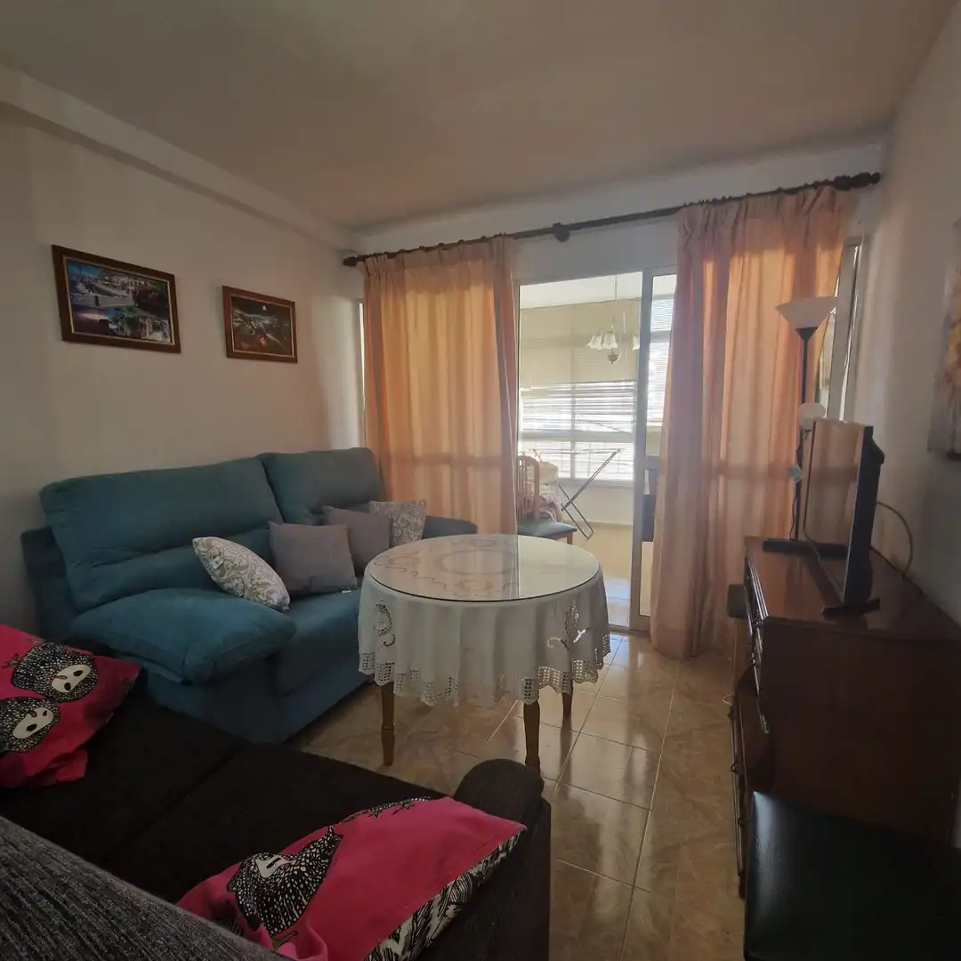 Wohnzimmer von Wohnung zur Miete in Málaga mit Möbliert