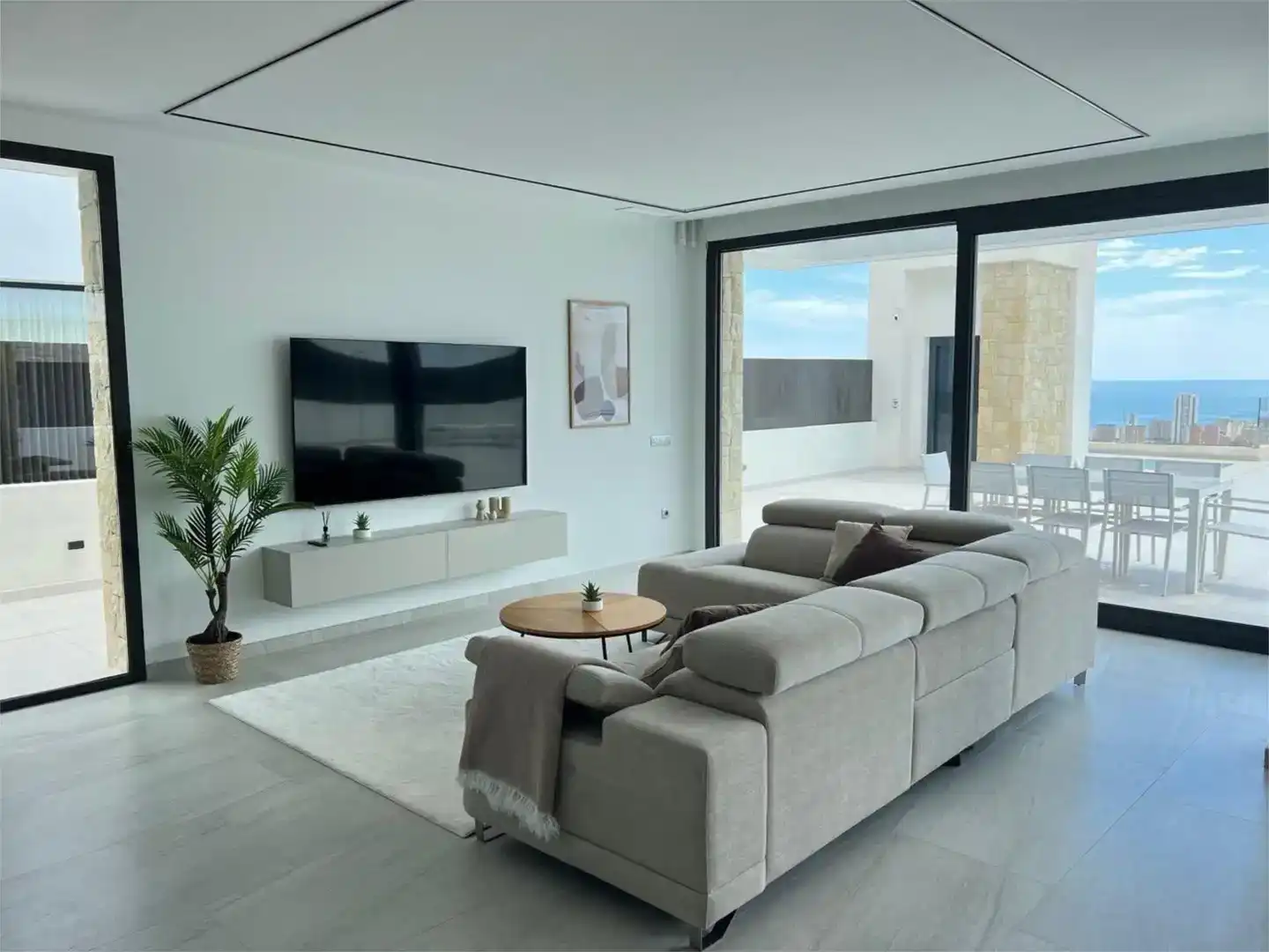 Sala de estar de Casa o chalet de alquiler en Benidorm con Aire acondicionado, Jardín privado y Trastero