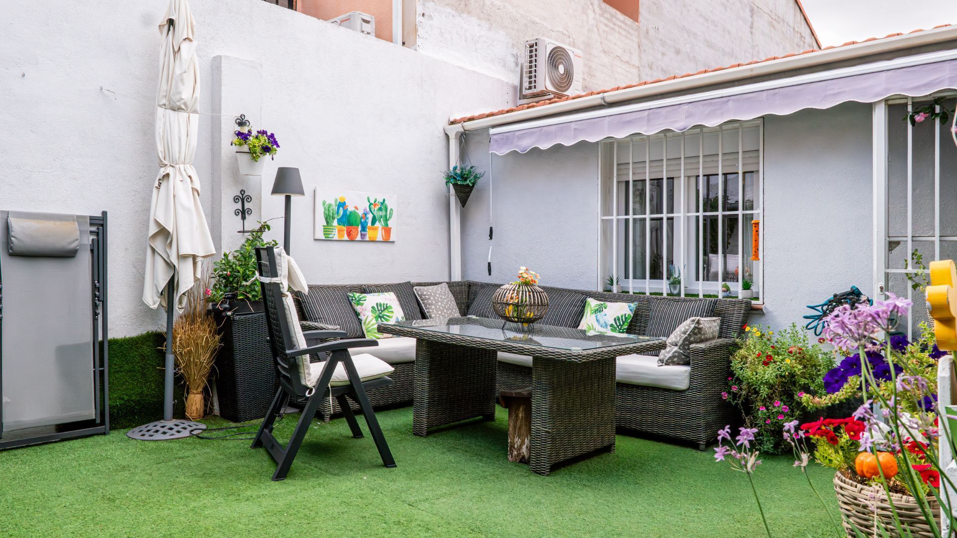 Terrassa de Casa o xalet en venda en Leganés amb Aire condicionat, Jardí privat i Terrassa