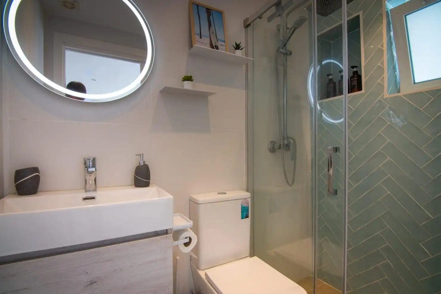 Baño de Casa adosada en venta en Benalmádena con Aire acondicionado, Calefacción y Terraza