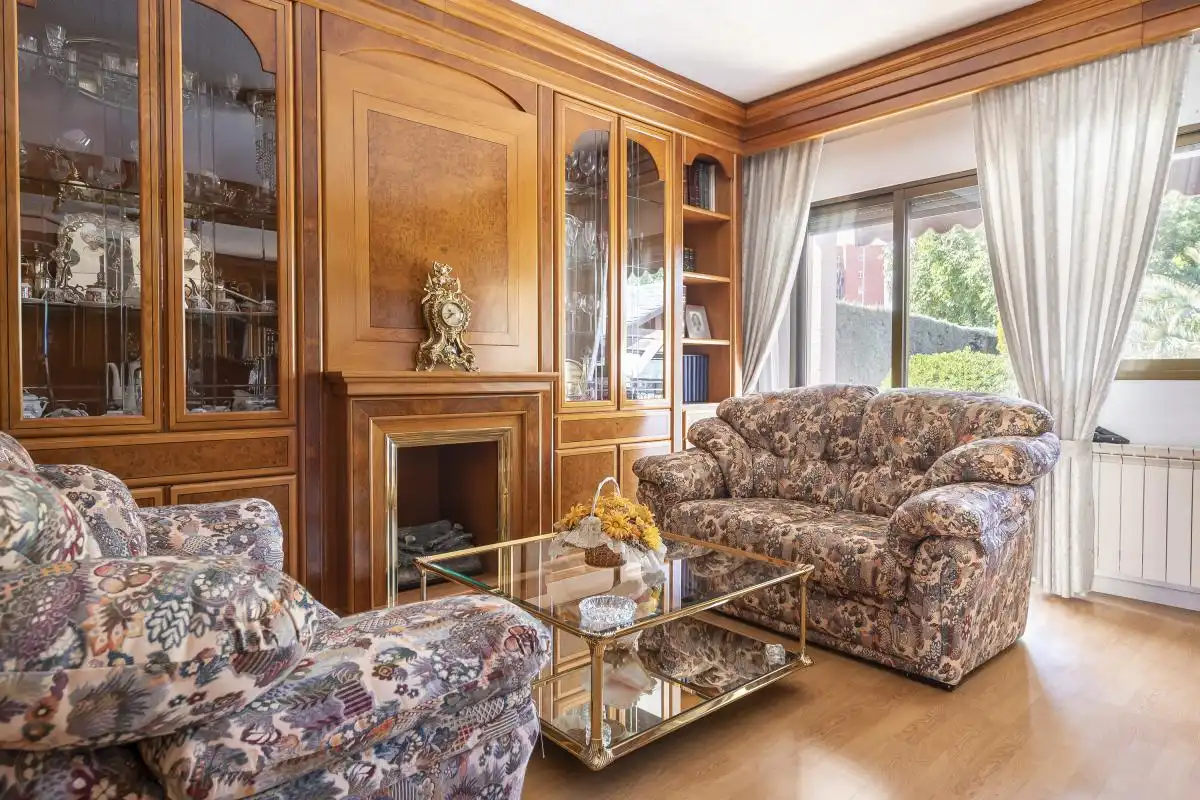 Sala d'estar de Casa o xalet en venda en Rivas-Vaciamadrid amb Aire condicionat, Calefacció i Jardí privat