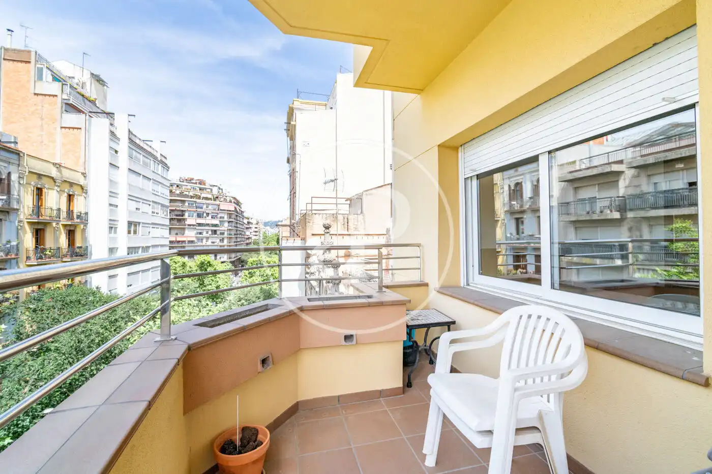 Terraza de Piso de alquiler en Barcelona con Calefacción, Terraza y Amueblado