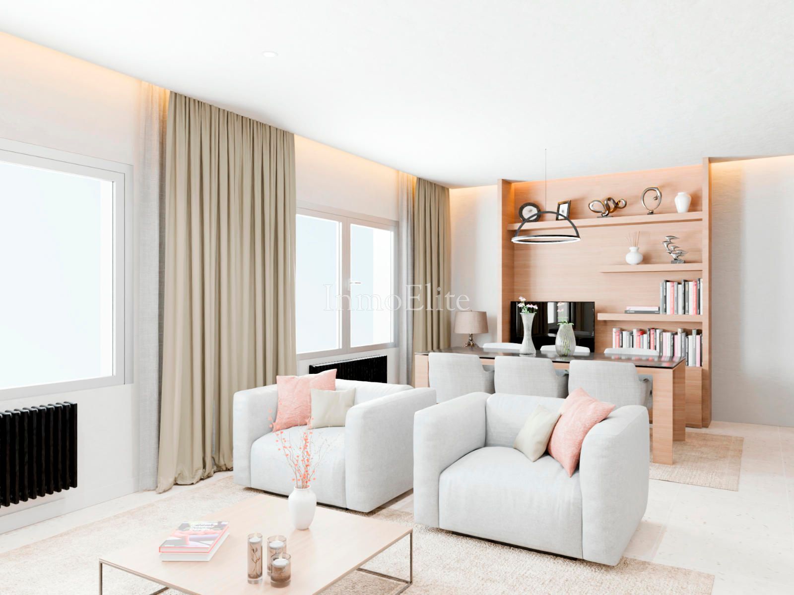 Living room of Flat for sale in  Madrid Capital  with Air Conditioner, Heating and Oven