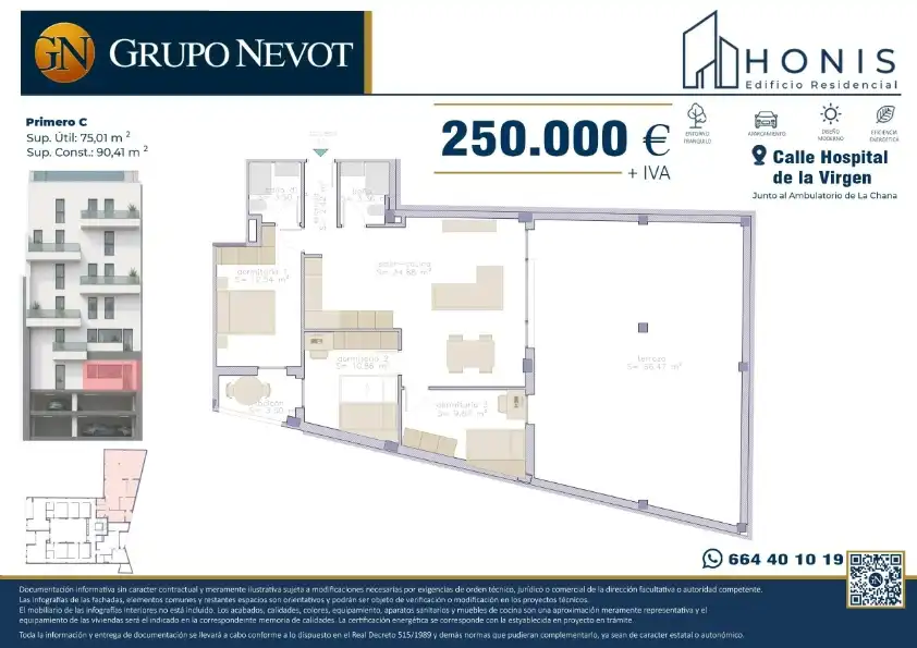 Piso en venta en Calle Hospital de la Virgen, 9, Angustias - Chana - Encina