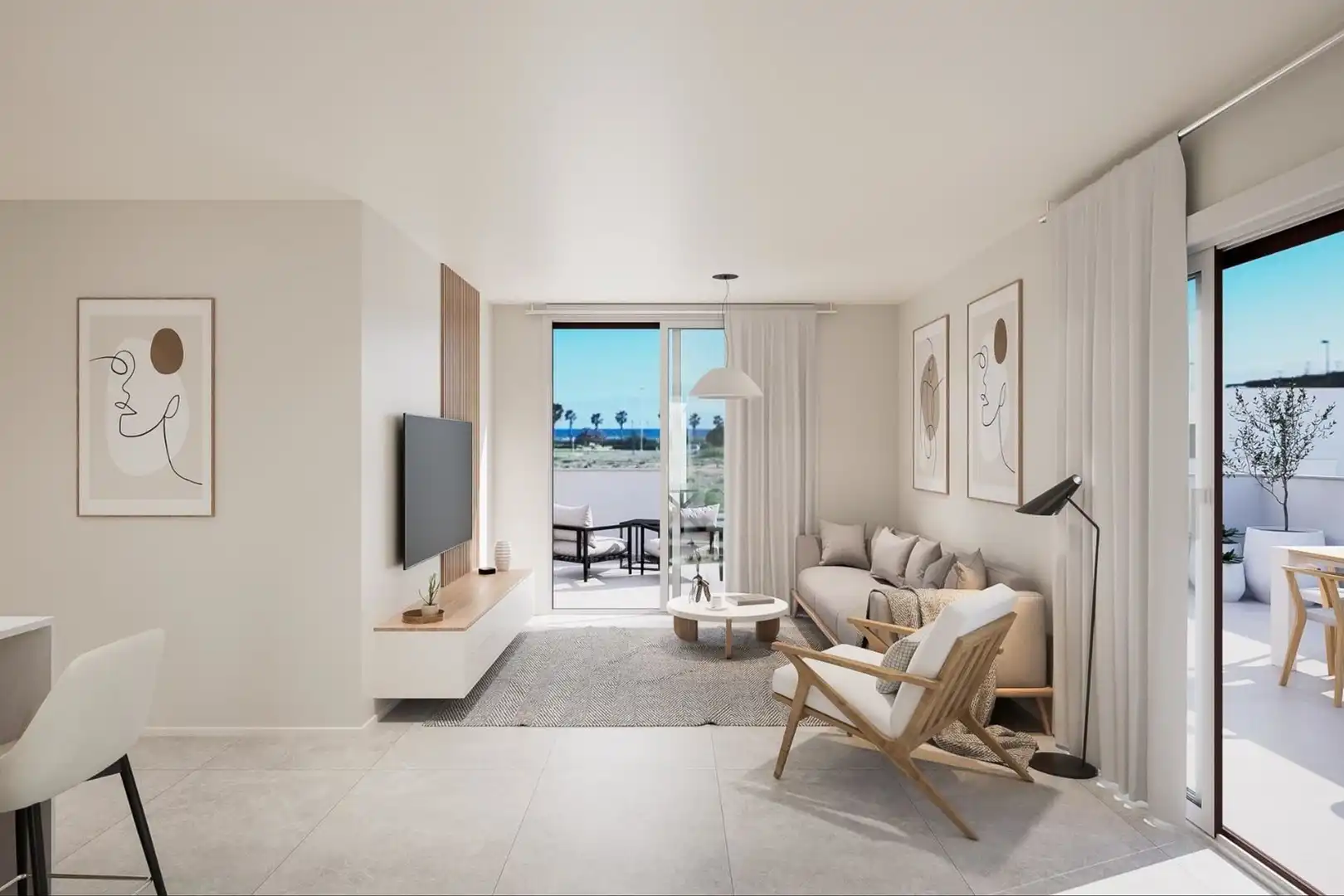 Sala de estar de Casa adosada en venta en Pilar de la Horadada