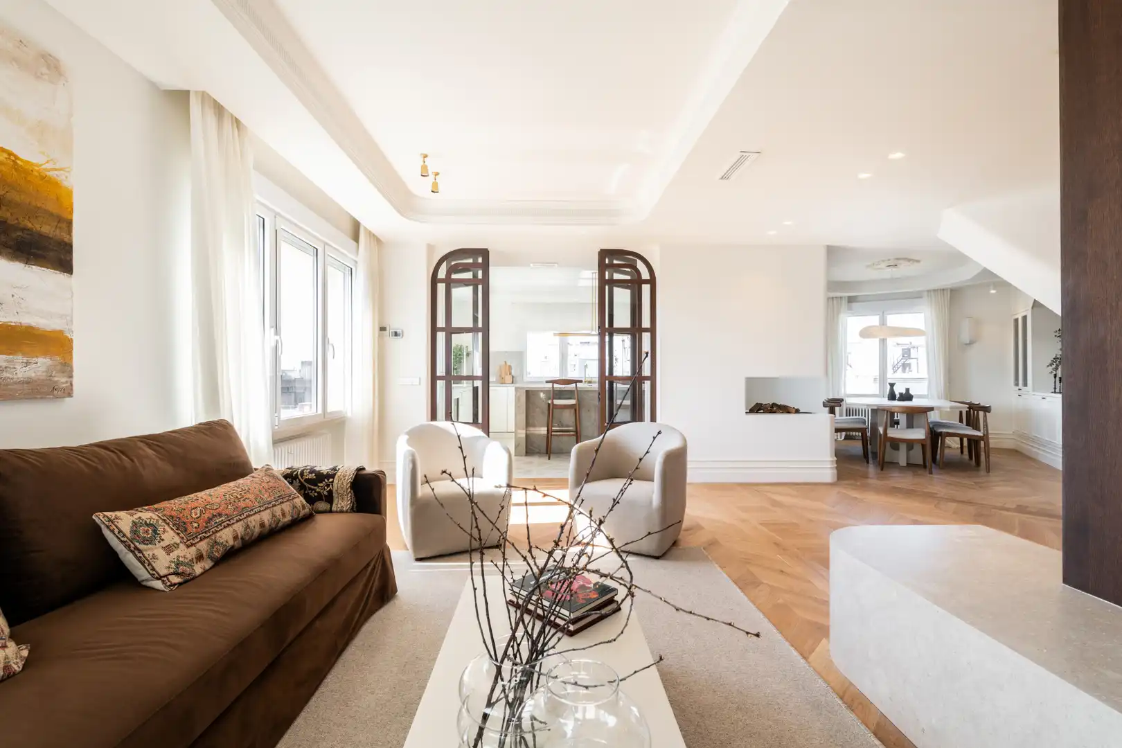 Sala de estar de Ático en venta en Madrid con Aire acondicionado, Calefacción y Terraza