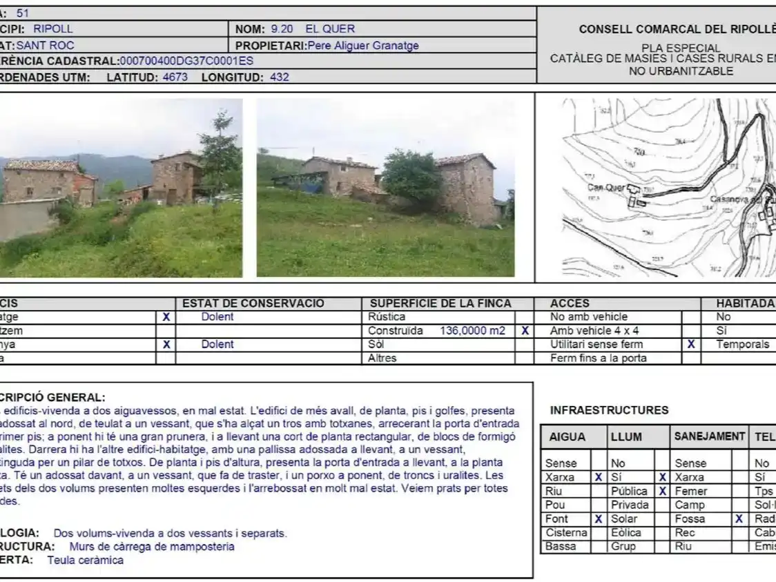Finca rústica en venda en Ripoll