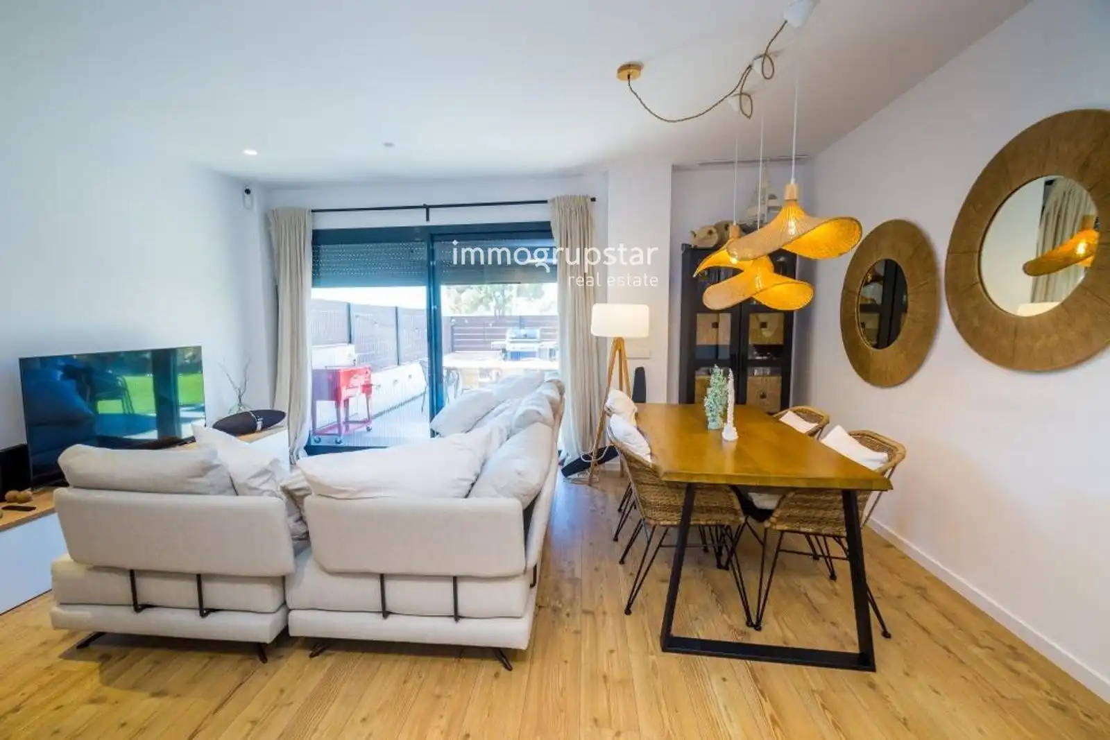 Sala d'estar de Apartament en venda en Calonge i Sant Antoni amb Aire condicionat, Calefacció i Terrassa